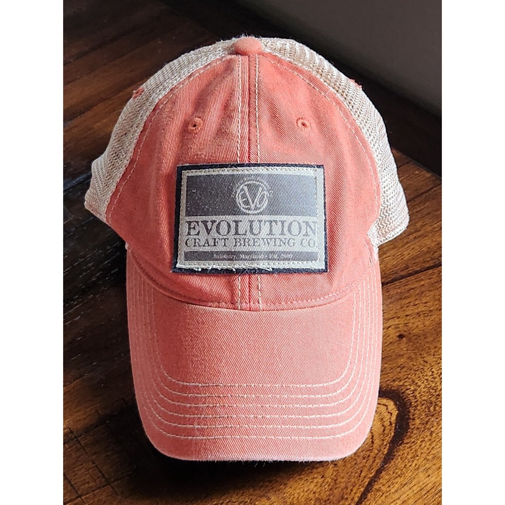 Legacy Athletic Evolution Craft Brewing Co. Trucker Hat Snapback Mesh Orange